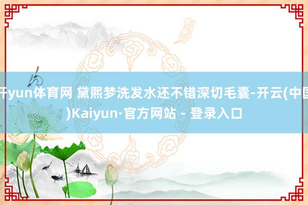 开yun体育网 黛熙梦洗发水还不错深切毛囊-开云(中国)Kaiyun·官方网站 - 登录入口