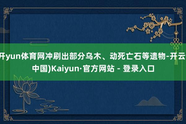 开yun体育网冲刷出部分乌木、动死亡石等遗物-开云(中国)Kaiyun·官方网站 - 登录入口