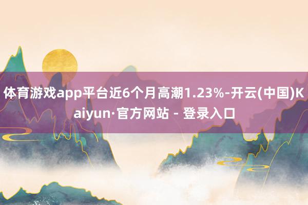 体育游戏app平台近6个月高潮1.23%-开云(中国)Kaiyun·官方网站 - 登录入口