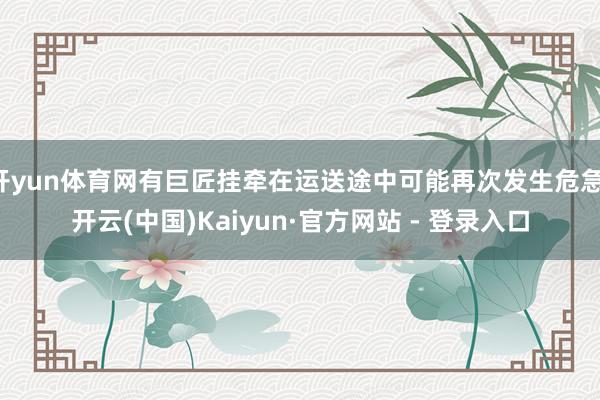 开yun体育网有巨匠挂牵在运送途中可能再次发生危急-开云(中国)Kaiyun·官方网站 - 登录入口