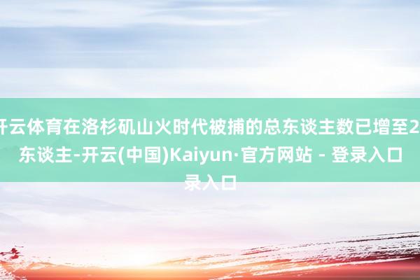 开云体育在洛杉矶山火时代被捕的总东谈主数已增至29东谈主-开云(中国)Kaiyun·官方网站 - 登录入口