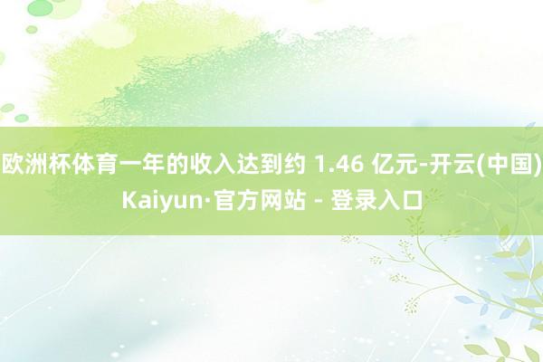欧洲杯体育一年的收入达到约 1.46 亿元-开云(中国)Kaiyun·官方网站 - 登录入口