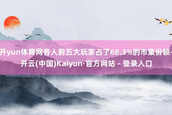 开yun体育网各人前五大玩家占了68.3%的市集份额-开云(中国)Kaiyun·官方网站 - 登录入口