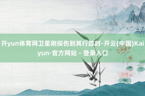 开yun体育网卫星刚探伤到其行踪时-开云(中国)Kaiyun·官方网站 - 登录入口