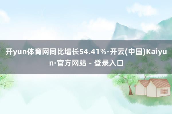 开yun体育网同比增长54.41%-开云(中国)Kaiyun·官方网站 - 登录入口