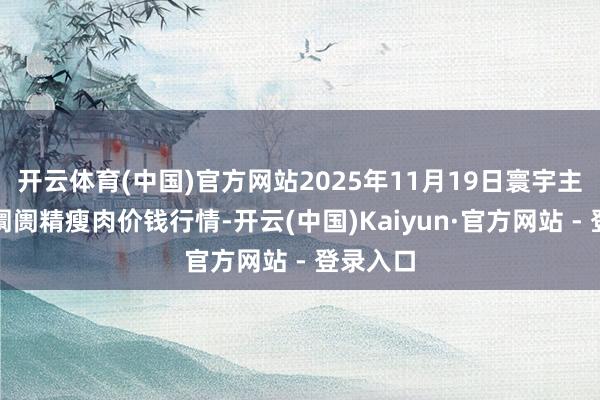开云体育(中国)官方网站2025年11月19日寰宇主要批发阛阓精瘦肉价钱行情-开云(中国)Kaiyun·官方网站 - 登录入口