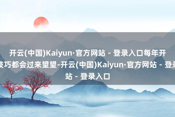 开云(中国)Kaiyun·官方网站 - 登录入口每年开季的技巧都会过来望望-开云(中国)Kaiyun·官方网站 - 登录入口