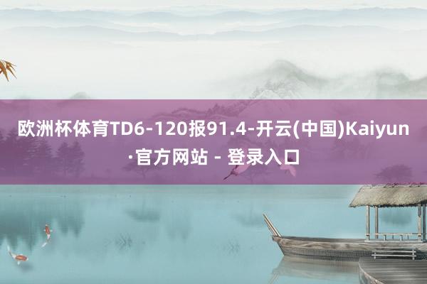 欧洲杯体育TD6-120报91.4-开云(中国)Kaiyun·官方网站 - 登录入口