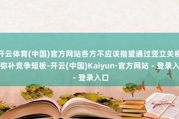 开云体育(中国)官方网站各方不应该指望通过竖立关税来弥补竞争短板-开云(中国)Kaiyun·官方网站 - 登录入口